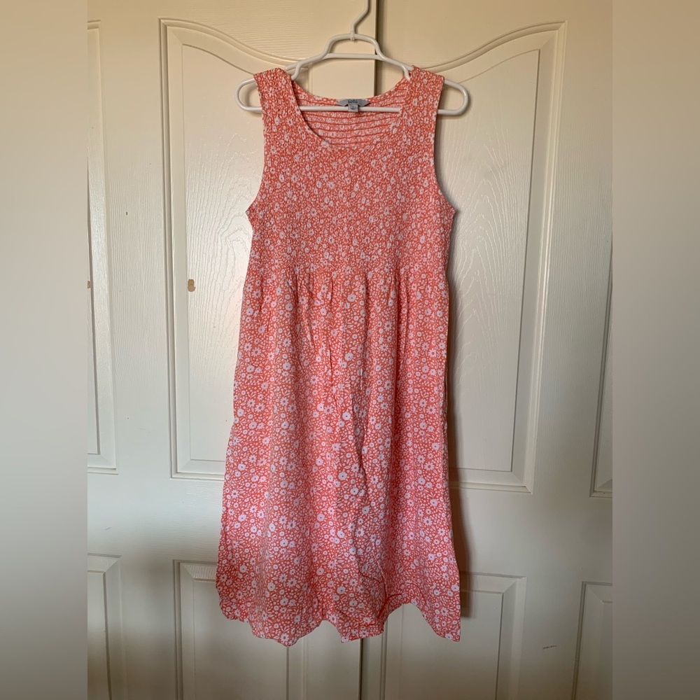 Croft & Barrow Women's Sleeveless Summer Dress Pocket Floral Plus Size L 14-16
